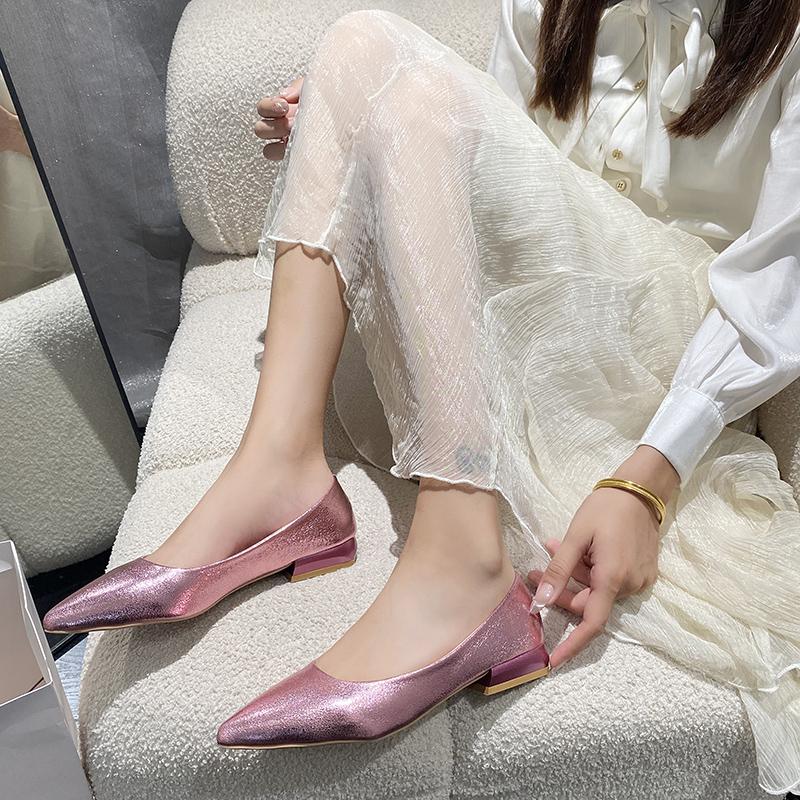 Туфли-лодочки на толстом низком каблуке с элегантным острым носком для женщин, женская обувь, формальные, блочный каблук, сегодня в продаже, обувь люксового бренда, молодые