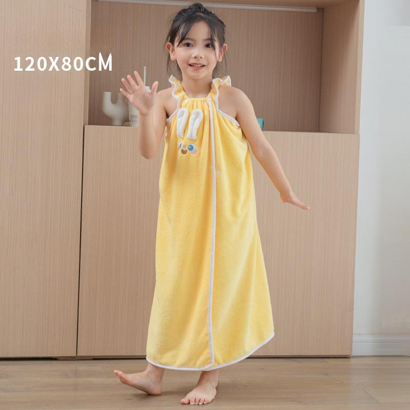 Новое детское носимое банное полотенце, юбка для душа на подтяжках, впитывающая флисовая юбка для душа из кораллового флиса, которая не легко линяет