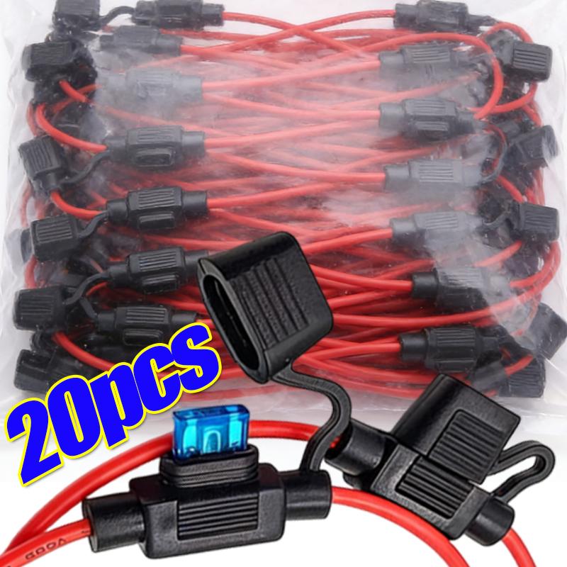 12V 30A with Fuses Blade Wire Cutoff Switch Socket Automotive Fuse Socket Car Mini Blade Fuse Holder Splash-proof Box Fuse Holders1