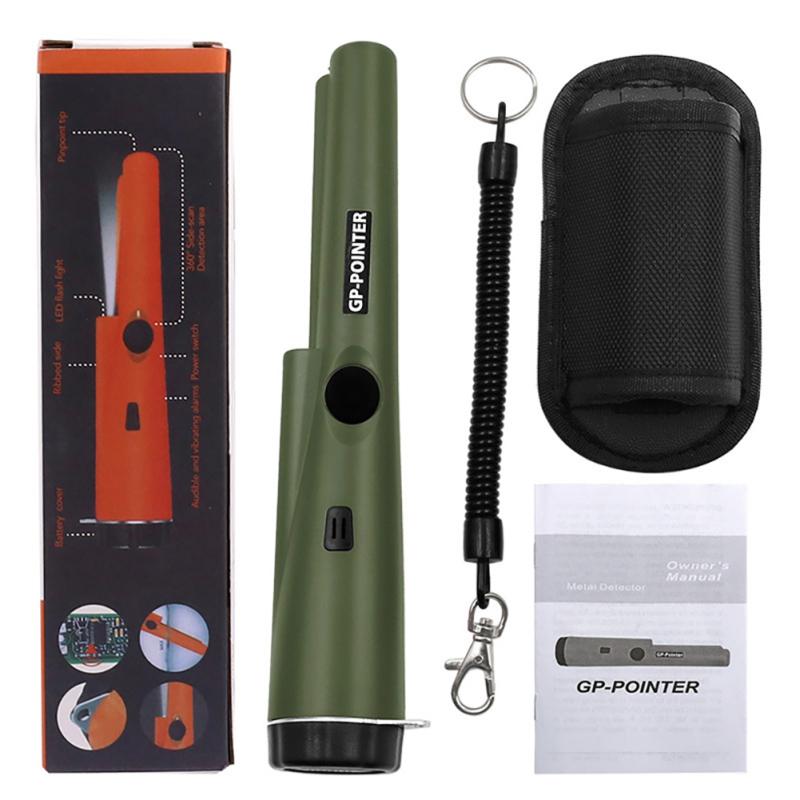 Ручной металлоискатель со светодиодной подсветкой Портативный IP66 Водонепроницаемый пылезащитный инструмент для обнаружения сада