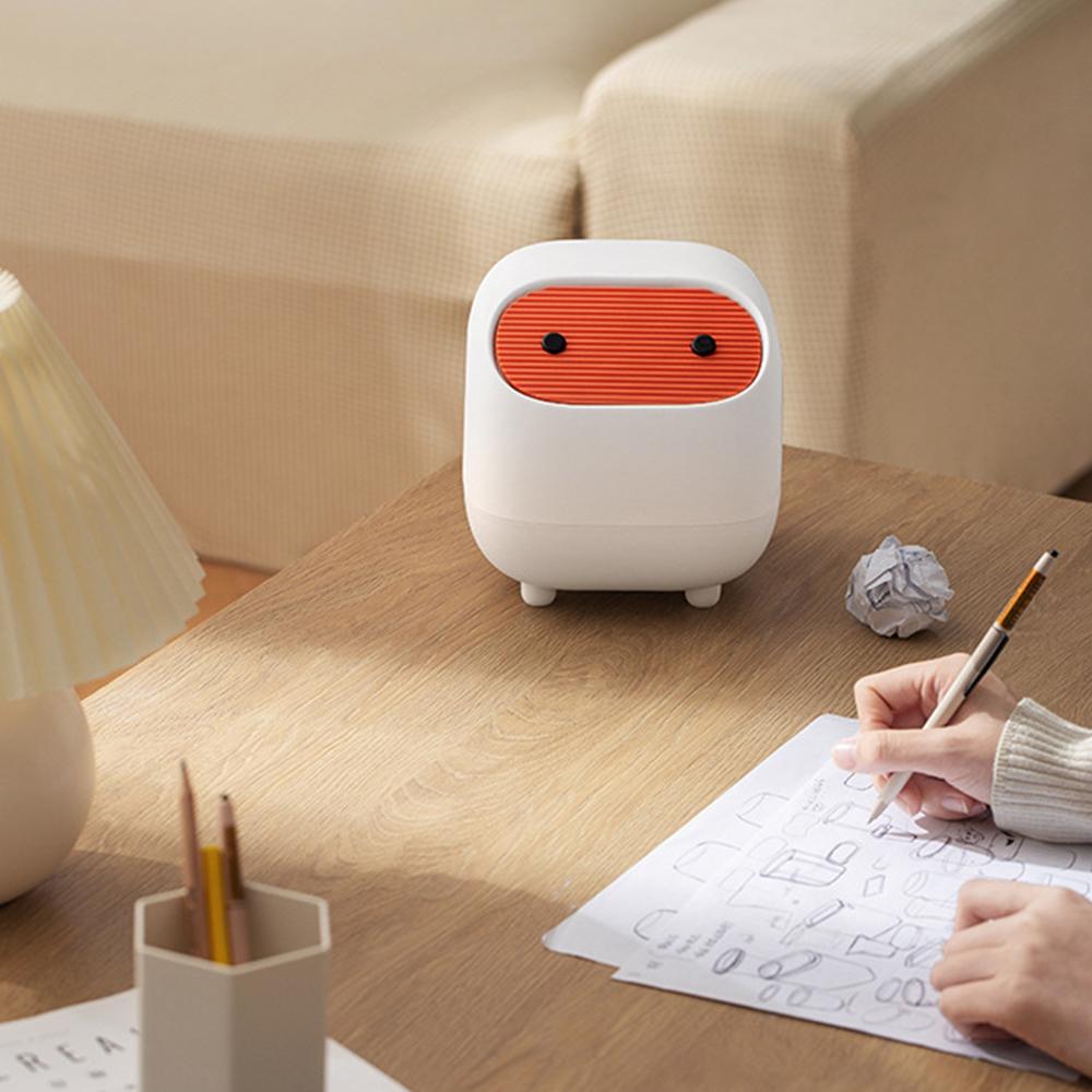 1 Бытовая мусорная корзина Ninja Desktop, мини-корзина для мусора с двухслойным цветным контрастным прессом, подходит для туалетного столика, стола, офиса