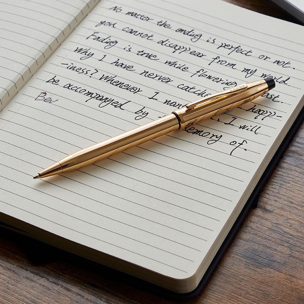 Шариковая ручка CROSS Official Cross, среднее перо Century II, позолоченная шариковая ручка 23 карата, обычный импортный продукт на масляной основе AT0082WG-161