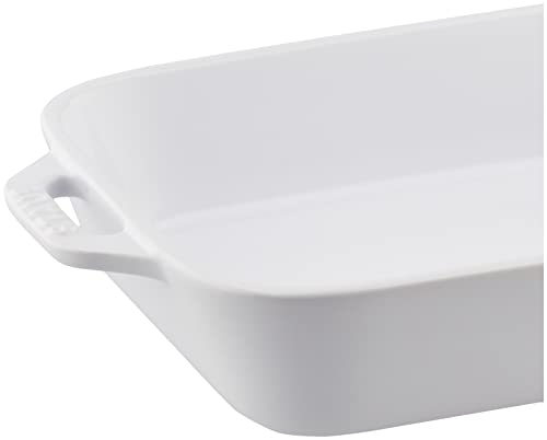 STAUB Rectangular Dish, White, 7.9 X 6.3 Inches (2