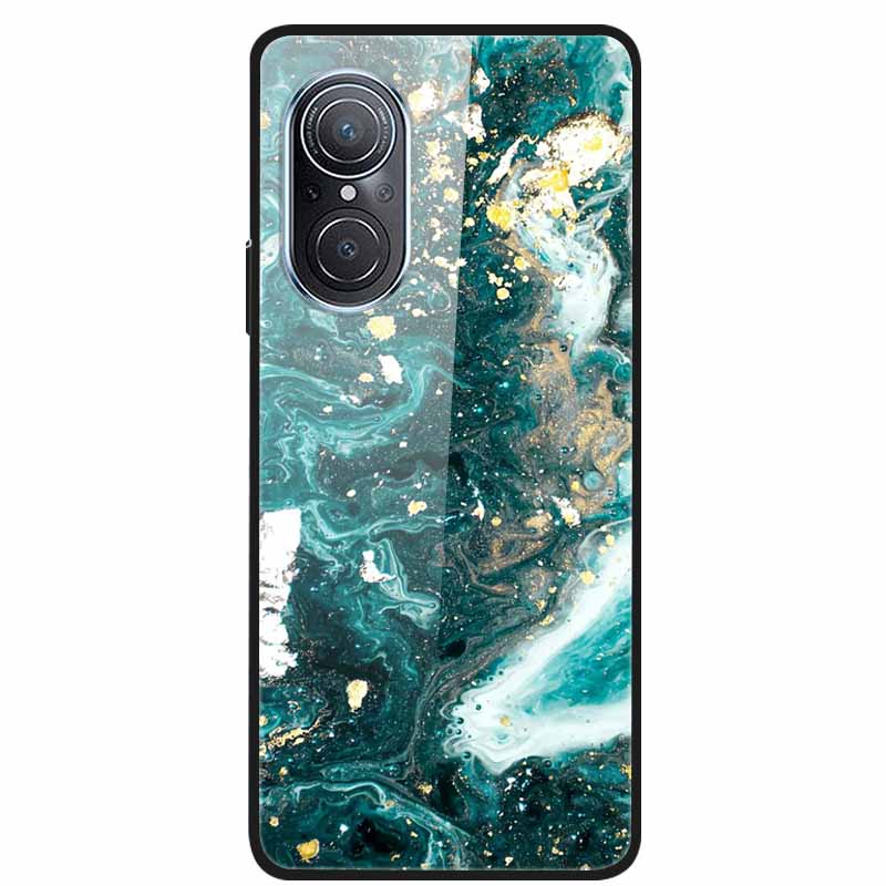 Чехол для Huawei Nova 9 10 Мраморное закаленное стекло Задняя крышка Жесткая для Huawei Nova9 10 SE Чехол Nova10 Ударопрочный Funda Coque