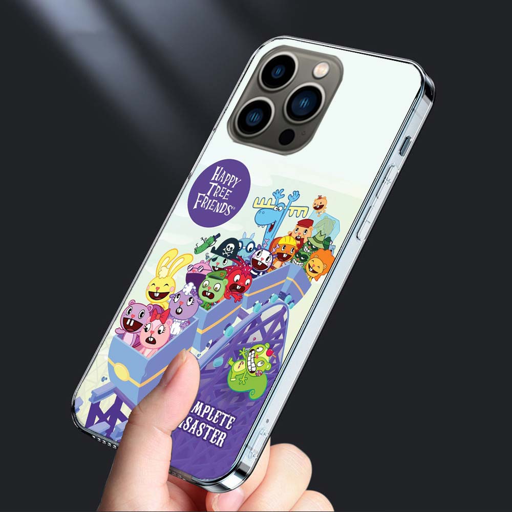 Чехол для телефона Happy Tree Friends Для iPhone 16E 15 Pro 14 Plus 17E 16 17 Pro Max Air 11 12 13 Mini Ударопрочный Чехол Милый Чехол TP