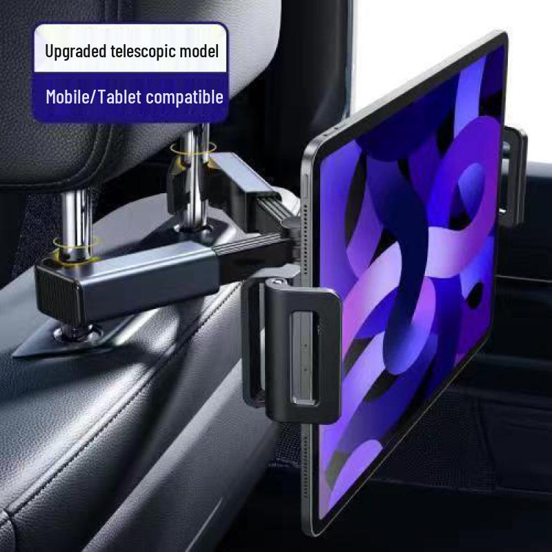 Adjustable Car Headrest Pillow & Phone/Tablet Holder