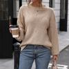 Spring and Autumn Sweater Hollow Round Neck Loose Sweater Knit Long Sleeve Sweater