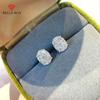 Exquisite Small Stud Earrings With CZ Oval Shaped Ear Piercing Earrings For Women Daily Wear Versatile Fashion Jewelry