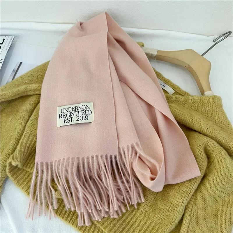 Purple Is Very Good To Match The New Solid Color Imitation Cashmere Scarf In Autumn and Winter of Dongdaemun, South Korea