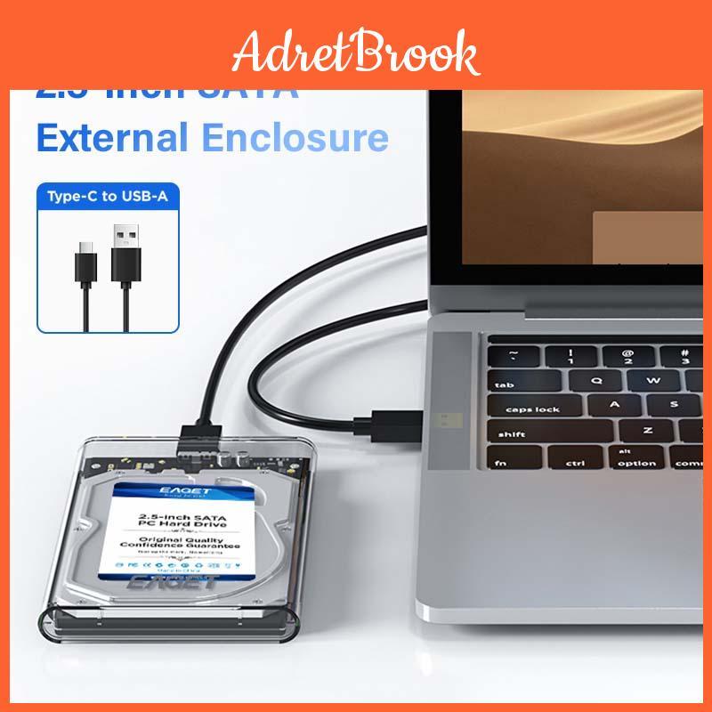 Жесткий внешний корпус 2.5 Eaget USB 3.0 к SATA III Корпус для жесткого диска 2.5 дюйма SATA HDD SSD Макс. 6 ТБ Поддержка UASP