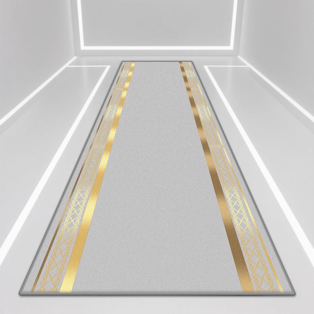 Modern Luxury Corridor Carpet Kitchen Decor Non-slip Runner Rugs Bathroom Passageway Entrance Door Mat Hotel Lobby Long Rug