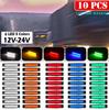 2/10PCS Universal 12V/24V 6 Led Car Side Marker Indicators Lights Truck Trailer Light Rear Warning Lamps Auto Signal Brake Lamps