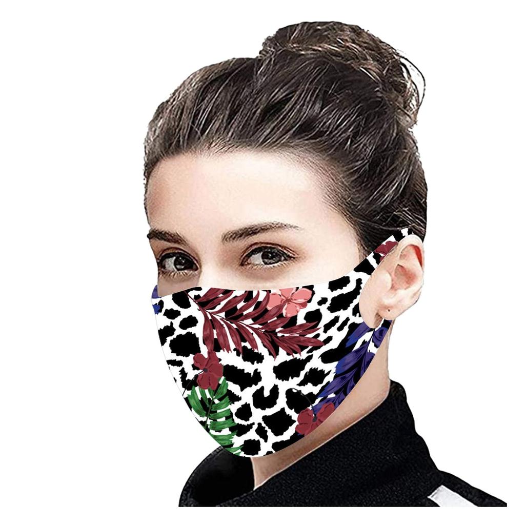 1PC Adult Printed Ice Silk Mask To  Against Dusts And Haze Mask