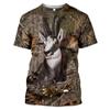 Camo Jungle Wildlife 3D T-shirt Summer Casual Men's Large T-shirt Fashion Street Personality Pullover Short Sleeve