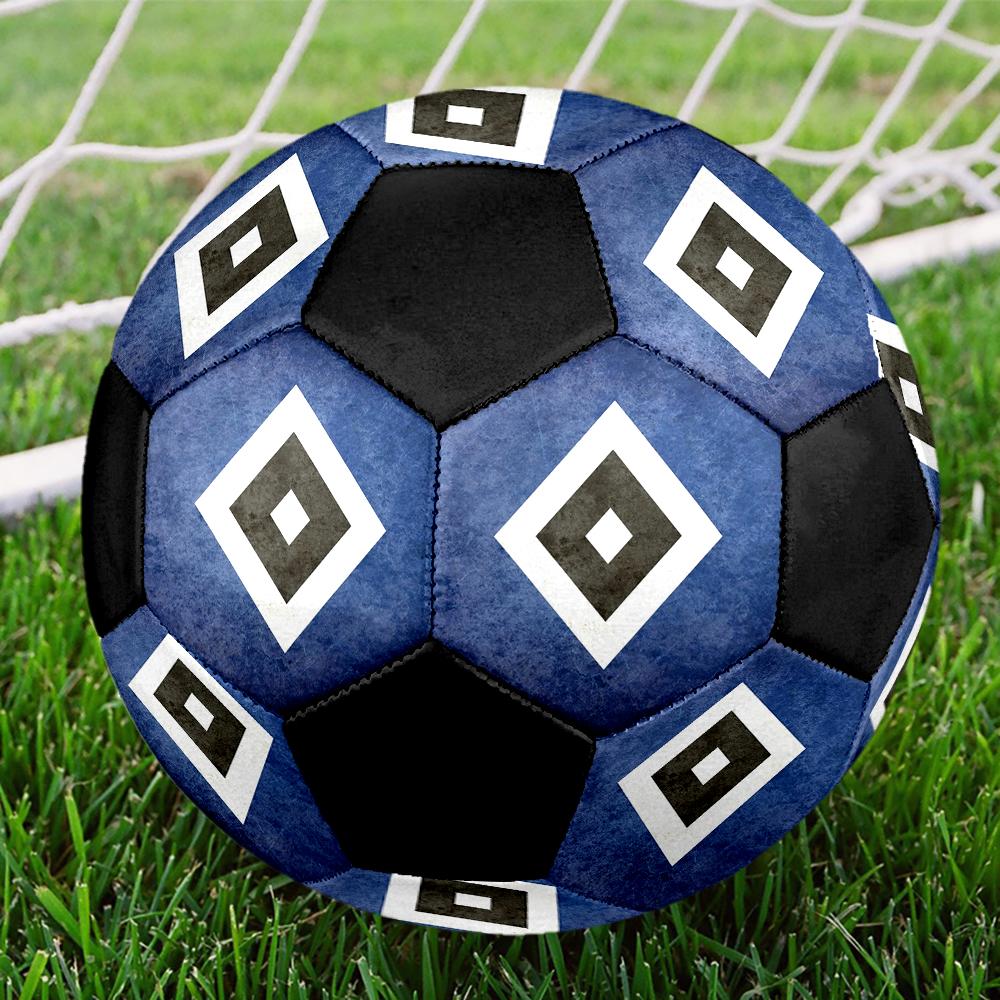 Hamburger SV HSV size5 Soccer Ball, colorful, suitable for all ages, machine-stitched, PVC material, competition grade,durable and high bounce