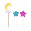 1 Set Cake Decorating Supplies Exquisite Moon Star Baking Set Edible Glitter Happy Birthday Decorations Party Decoration for DIY