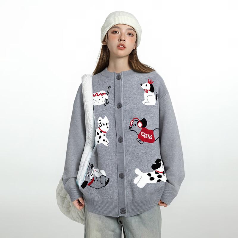 ТОМ АДАМ Американский Ретро Мультяшный Вышитый Кардиган