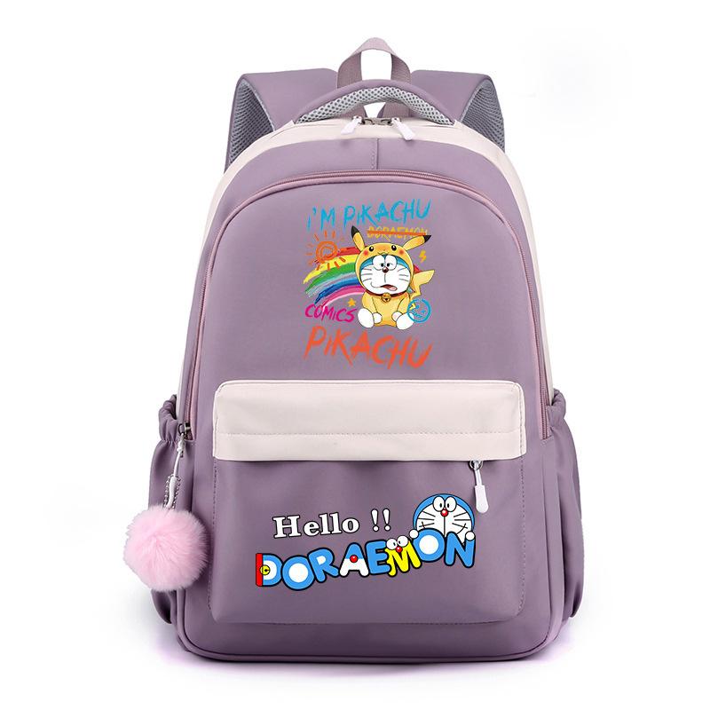 New Animation Peripheral Doraemon School Bag Backpack Cartoon Backpack Large Capacity Student School Bag Stationery