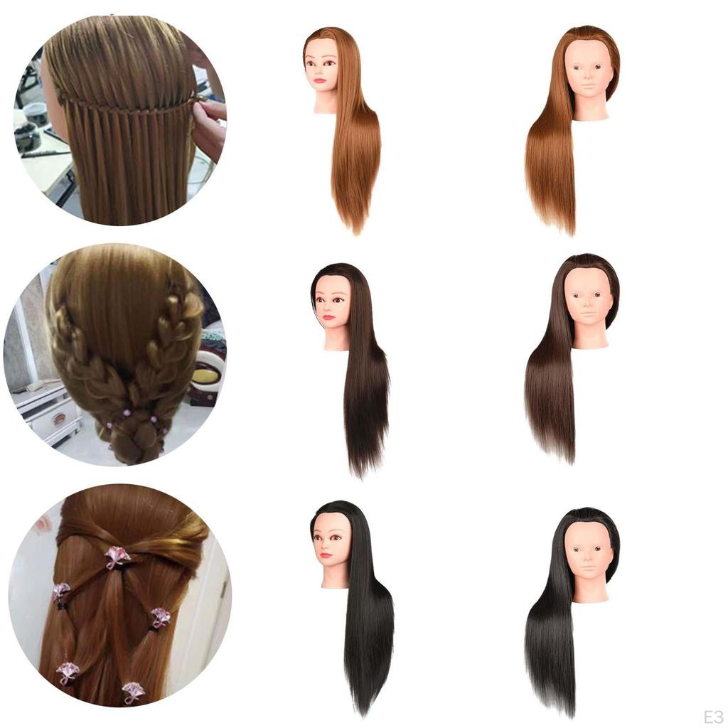 Hair Training Head Manikin Doll Mannequin Long for DIY Cutting