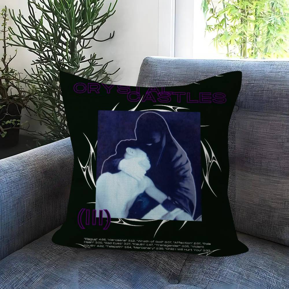 Anime Crystal Castles Band Pillow Anime Pillow Sofa Bed Head Pillow Cover Cushion Cover Fashion