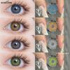 Цветные контактные линзы 2 шт. модные синие мягкие линзы бирюзовые годовые цветные линзы коричневые натуральные косметические линзы 1 пара