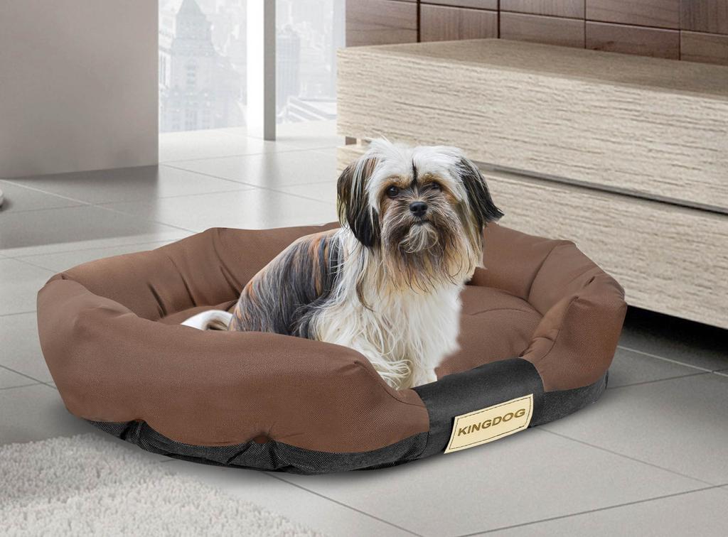 KINGDOG Dog Bed, Oval, Waterproof, Durable, Sizes M-XXL Various Colors