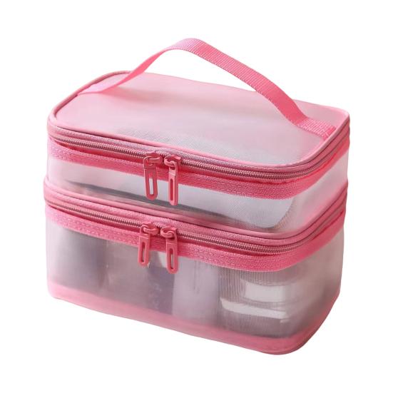 Прозрачный органайзер для туалетных принадлежностей, дорожная косметичка большой вместимости