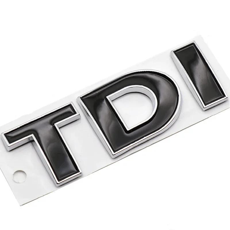 AGLNX1 3D Metal TDI Logo Car Front Grille Emblem Sticker Fender Side Rear Trunk Auto Badge Decor For VW Polo Golf Jetta Passat MK4 MK5