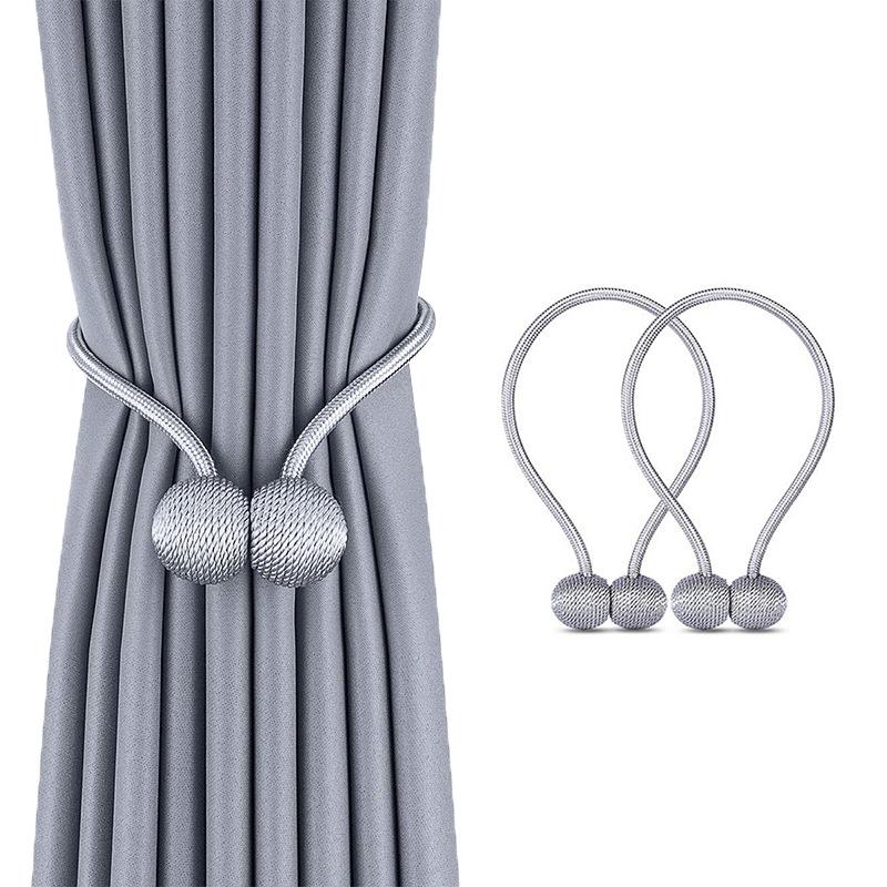 Magnetic Pearl Ball Curtain Tiebacks Curtain Buckles Backs Holdbacks Buckle Clips Curtain Rods Home Decorative Accessories