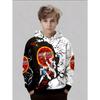 Boy's Taekwondo Hoodie - Dynamic Warrior Print Long Sleeve Training Top, Suitable for School