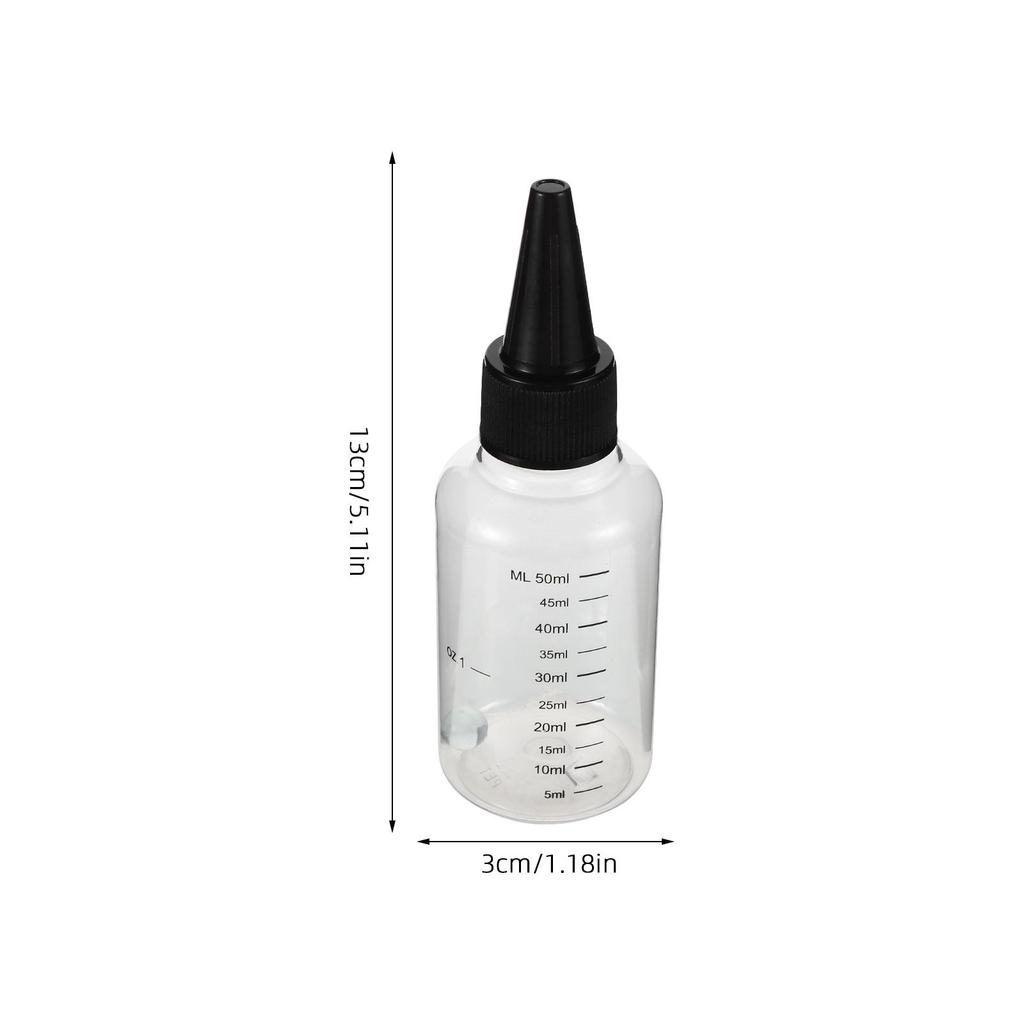 5Pcs Transparent Mixing Bottles with Measurement Scale Squeezable Paint Dispenser Fine Tip Applicator Bottle for DIY Crafting