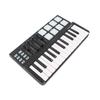 25-клавишная ультрапортативная USB MIDI-клавиатура с 8 цветными подсвечивающимися триггерными пэдами