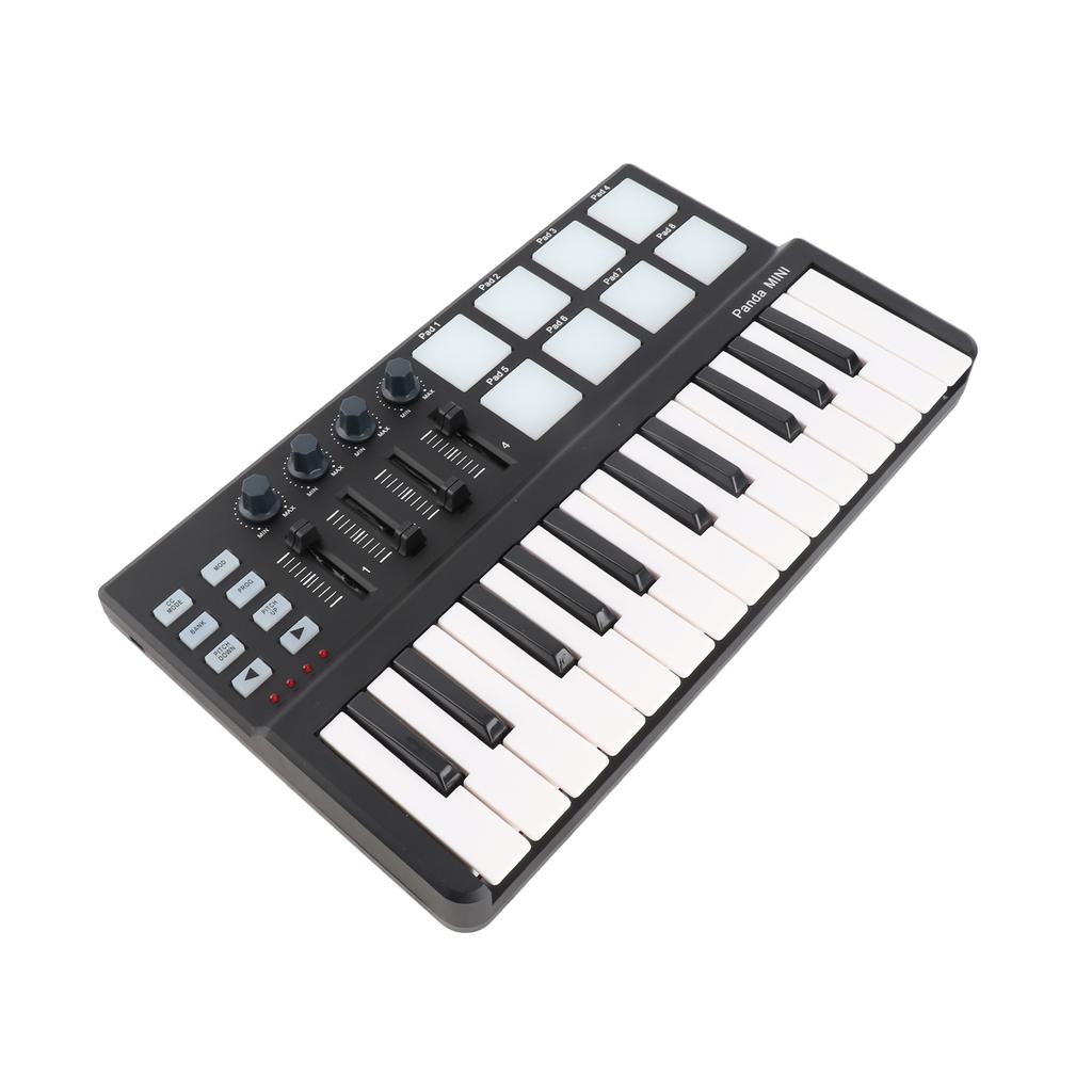 25-клавишная ультрапортативная USB MIDI-клавиатура с 8 цветными подсвечивающимися триггерными пэдами
