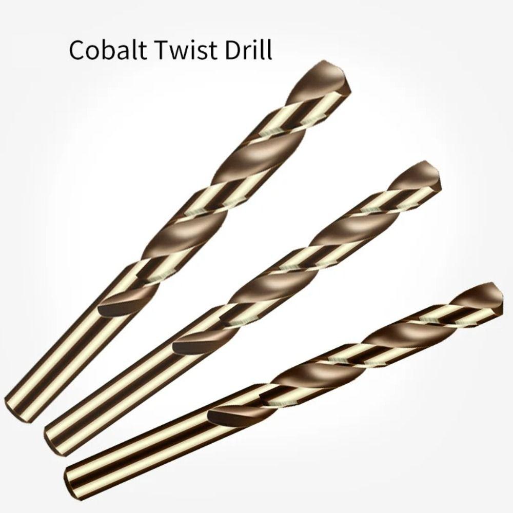 High Speed Steel Twist Drill Bit Cobalt Coated Metalworking Tool Hard Hole Opener Set  Woodworking