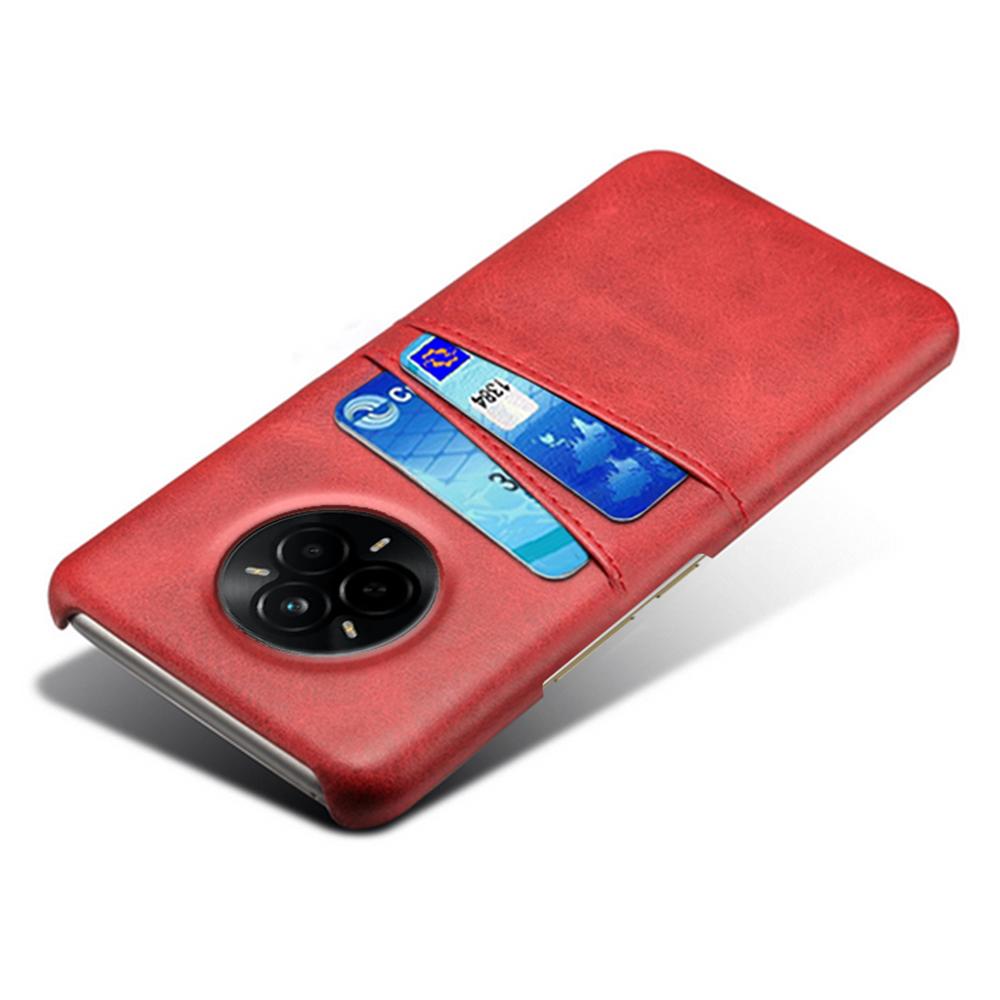 Чехол для Realme 14 Pro 5G с двумя слотами для карт, из ПУ-кожи + Жесткий ПК, Защитная крышка для телефона