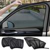 2Pcs Car Sun Visor Rear Side Window Sun Shade Mesh Fabric Sun Visor Shade Cover Shield UV Protector Black Car Sunshade Curtain