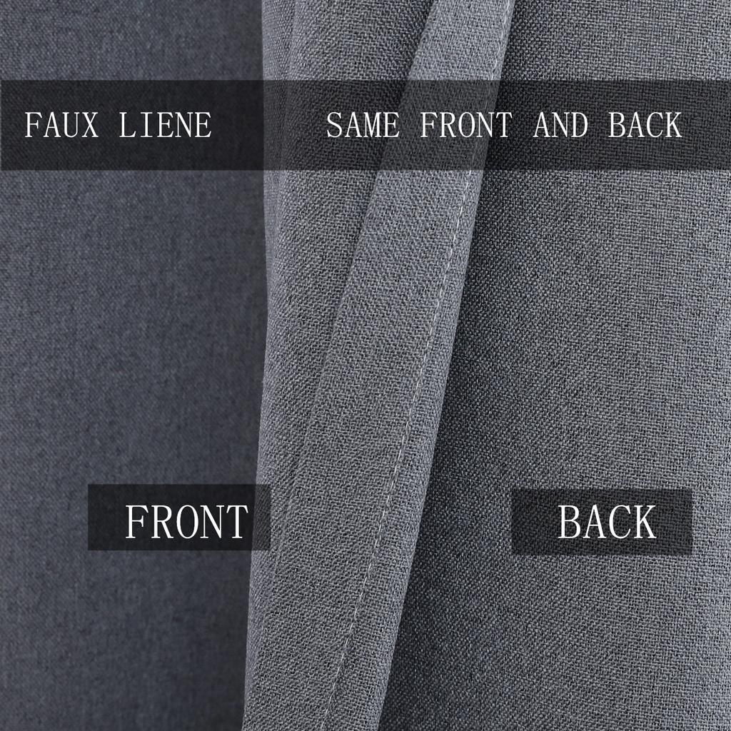 310cm Height 100% Blackout Soundproof Curtain Blackout Faux Linen Curtains For Bedroom Living Room Drapes Window