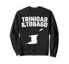 Isolated White Silhouette Sweatshirt of the Map of Trinidad and Tobago