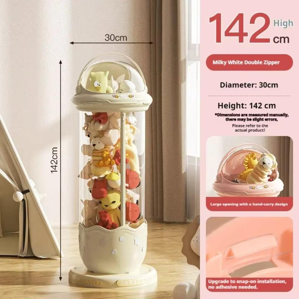 Влагозащищенный ящик для хранения кукол Пластиковое ведро для хранения детских игрушек Милая плюшевая игрушка Труба для хранения