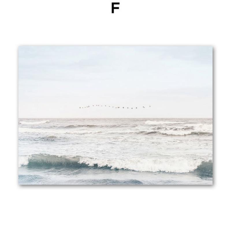 Океан Парусник Пляж Ракушка Краб Раковина Пейзаж Плакаты И Принты Настенное Искусство Холст Масло Живопись Картины Для Декора Гостиной