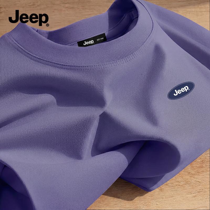 Jeep Мужская футболка из плотного хлопка с коротким рукавом
