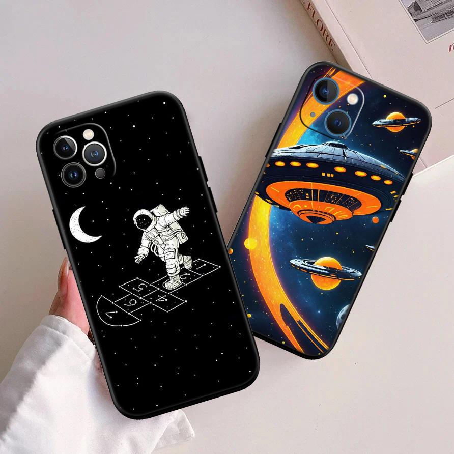 RA4 Astronaut Space Moon Alien New High-End Shell Phone Case for Redmi Note 10 11 12 Pro Max 10S 10C 10T 11A 11S 12S 12C