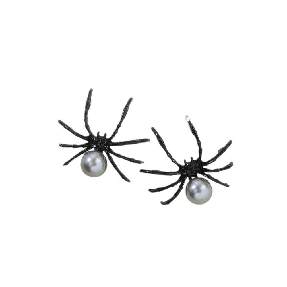 Dark Style Spider Stud Earrings Zinc Zinc Alloy Pearl Earrings Vintage Halloween Earrings Women
