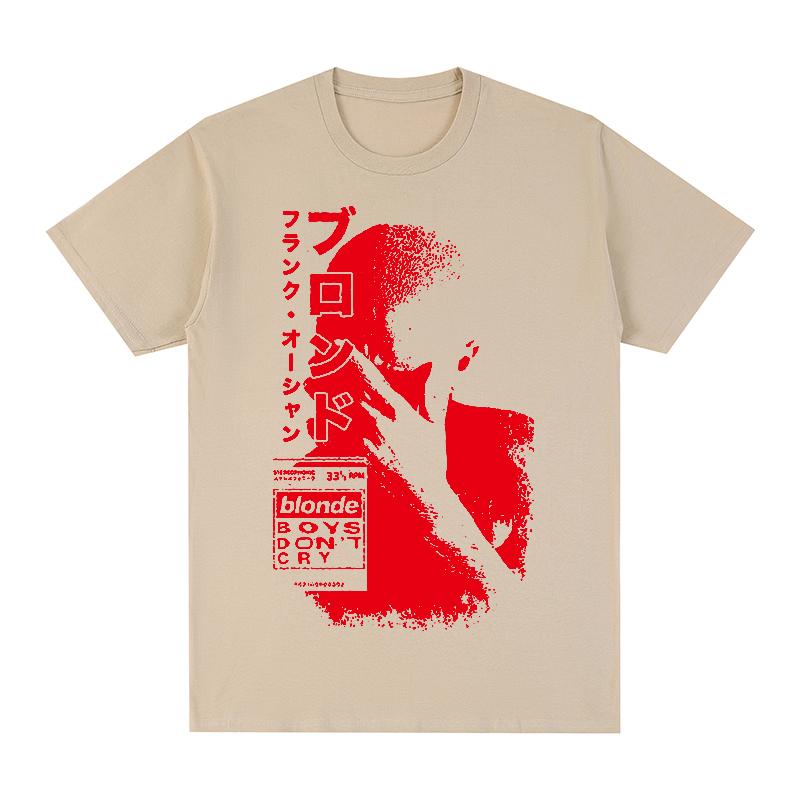 Frank Blond Hip Hop tshirt Rapper Harajuku Streetwear Vintage Cotton Unisex T shirt New TEE TSHIRT Womens tops