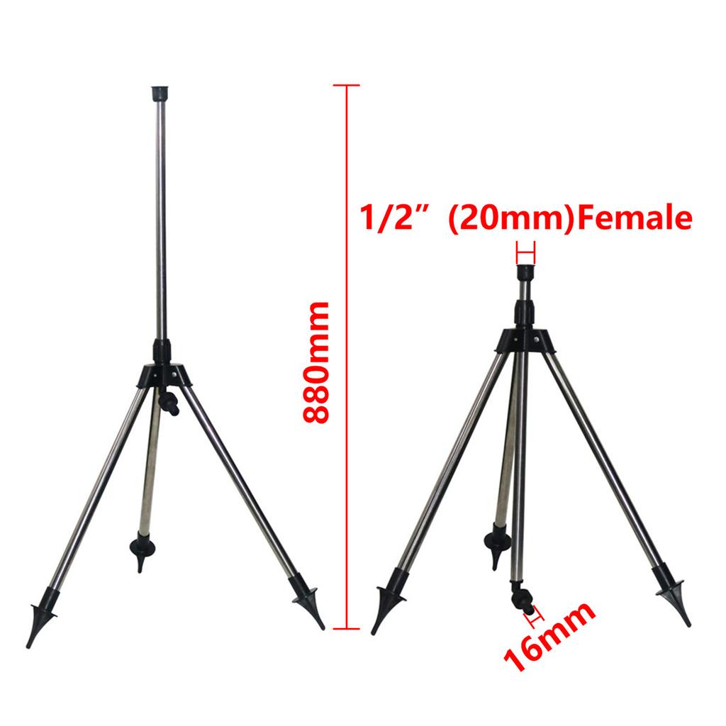 Вращающийся дождеватель-коромысло с наружной резьбой 1/2 дюйма, нержавеющая сталь, штатив, автоповоротный, для полива сада, газона, сада, теплицы
