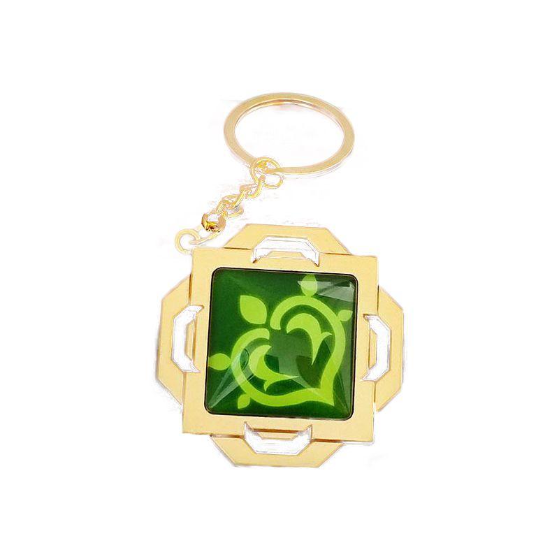 Брелок Genshin Impact Семь Элементов с Дизайном Гео Анемо Электро Дендро Гидро Пиро Крио