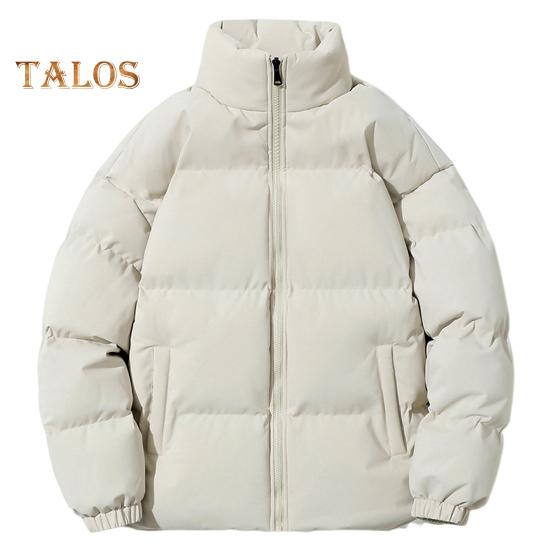 Зимнее женское пальто с воротником-стойкой, застежкой-молнией, длинными рукавами, большого размера, ветрозащитное, сохраняющее тепло, утепленное, пуховое пальто для мужчин, приталенная куртка для отдыха на природе