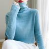 Autumn Winter Women's Pile Neck Sweater Jumper Women's Sweater Warm Turtleneck Sweater Top