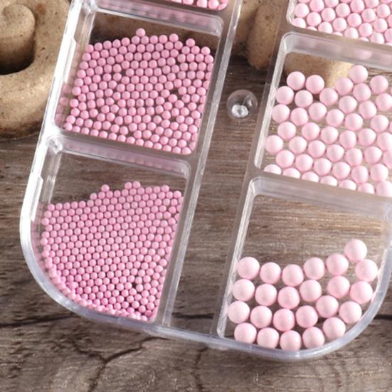 6 сеток/коробка ювелирных изделий для ногтей. Изысканные легкие многоцветные макароны «сделай сам», полный круглый жемчуг для дизайна ногтей.