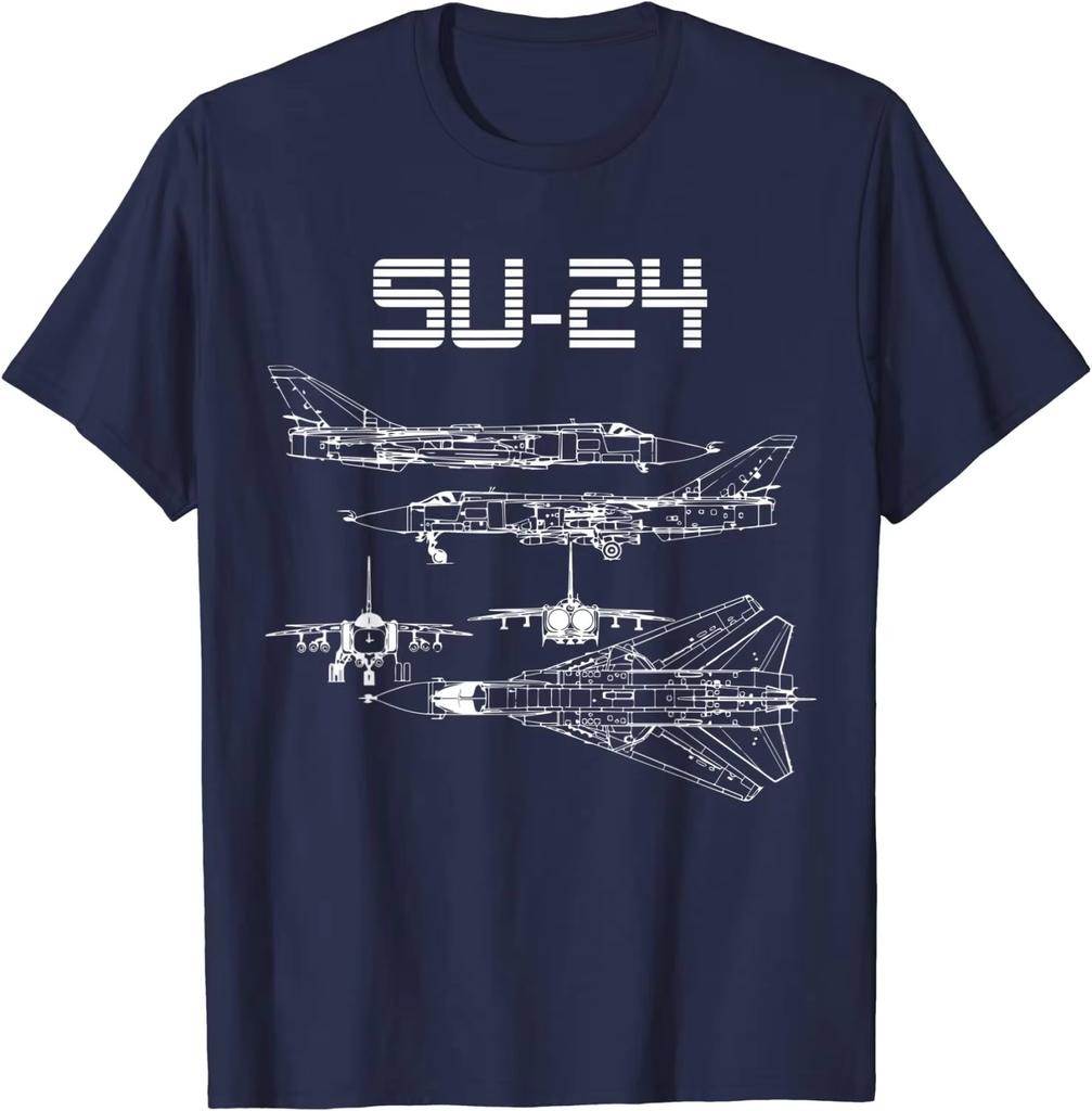 Su24 Советский Самолет Warbird Чертеж Схемы Диаграмма Мужская Футболка С Коротким Рукавом Повседневная Летняя Футболки для Мальчиков